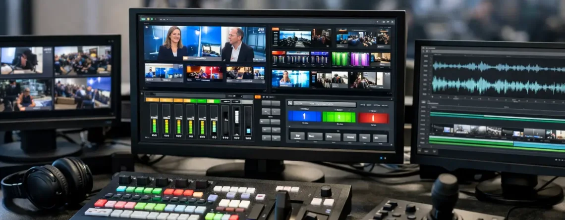 Eine funktionierende Software für die Bildschirmanzeige im Rundfunkstudio