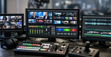 Eine funktionierende Software für die Bildschirmanzeige im Rundfunkstudio