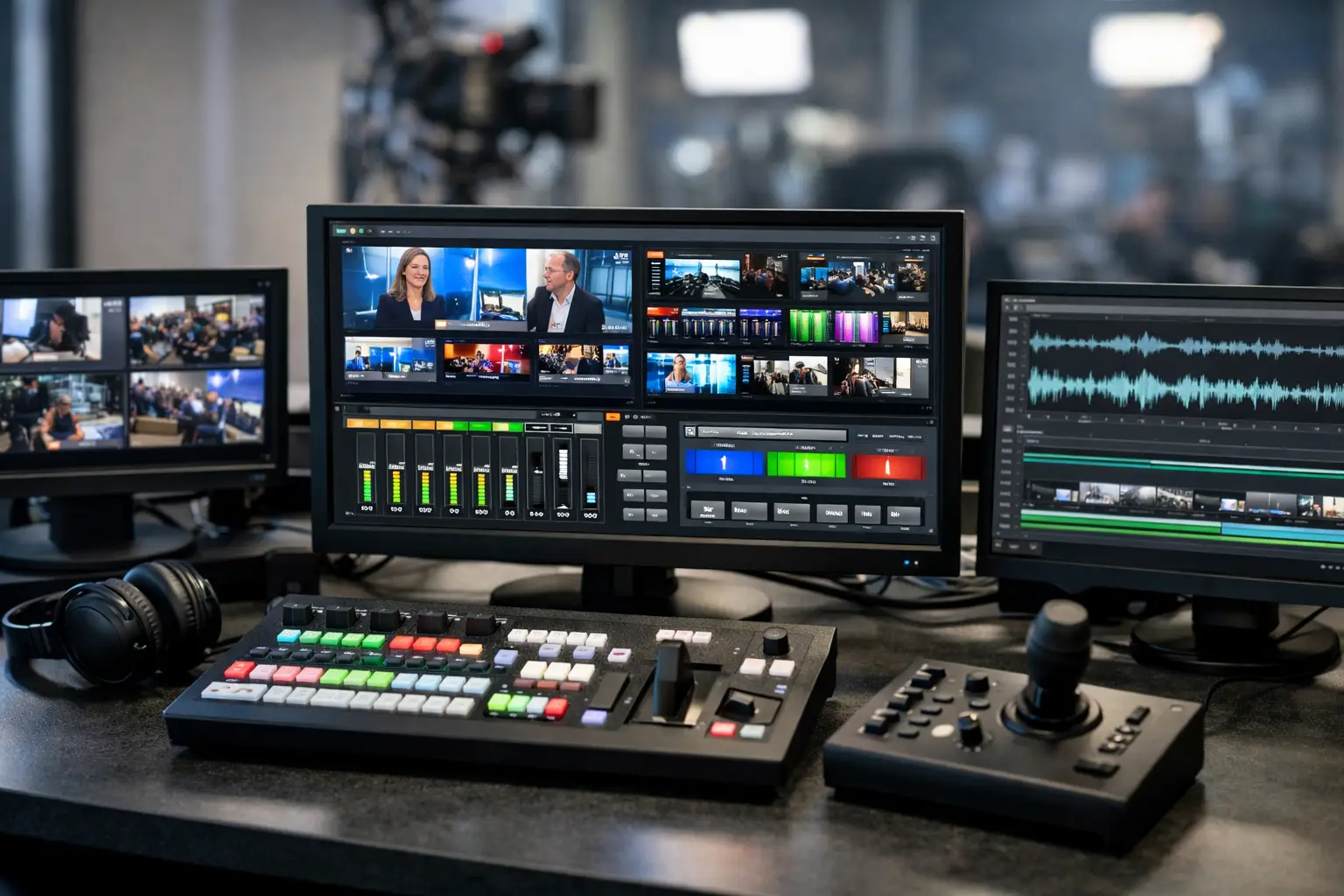 Eine funktionierende Software für die Bildschirmanzeige im Rundfunkstudio