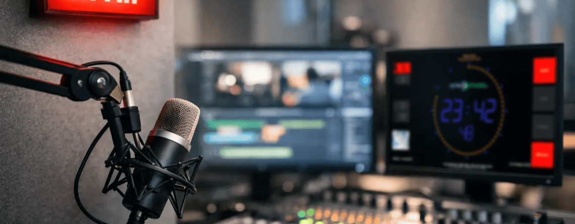 What Is an On Air Screen in a Broadcast Studio?