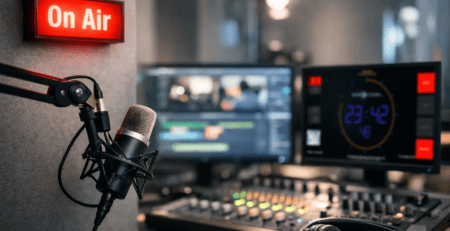 What Is an On Air Screen in a Broadcast Studio?